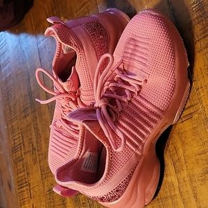 Torrid pink sparkle running shoes